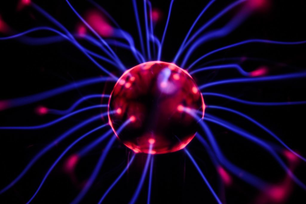 an electrode light with waves emitting