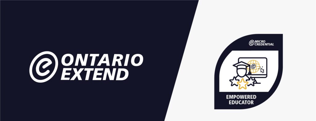 The Ontario Extend logo, with the Empowered Educator badge appearing to the right side of it.