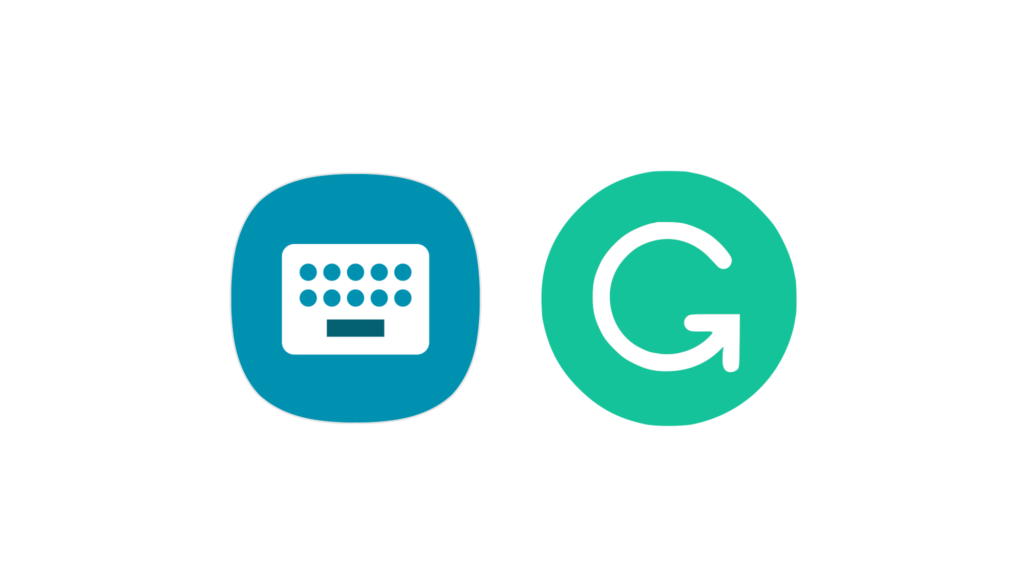 keyboard and grammarly icons