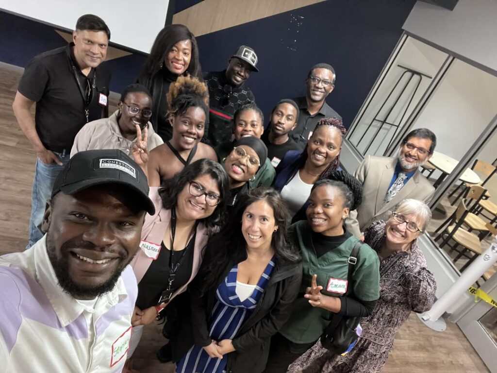 African students with the hosts and faculty