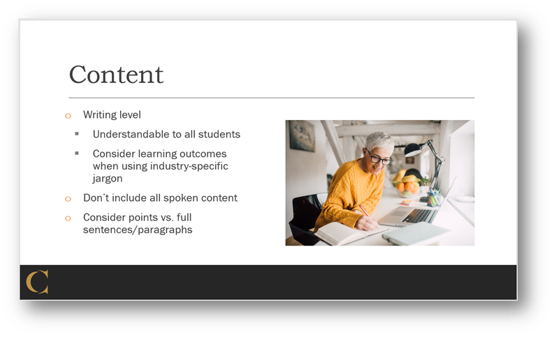 Sample Powerpoint Slide with a concise amount of text compared to the space available. 