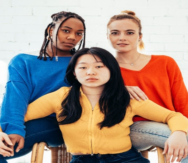 A group of diverse students